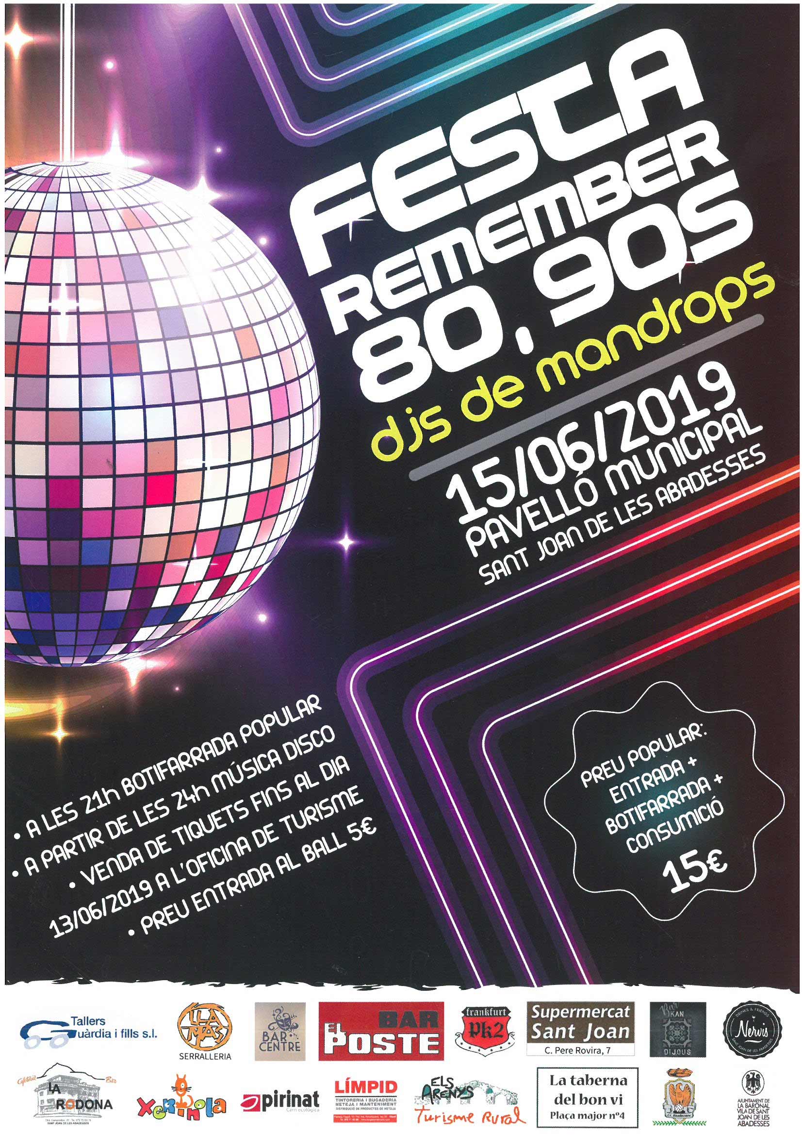 Cartell Festa Remember 20190615 agenda