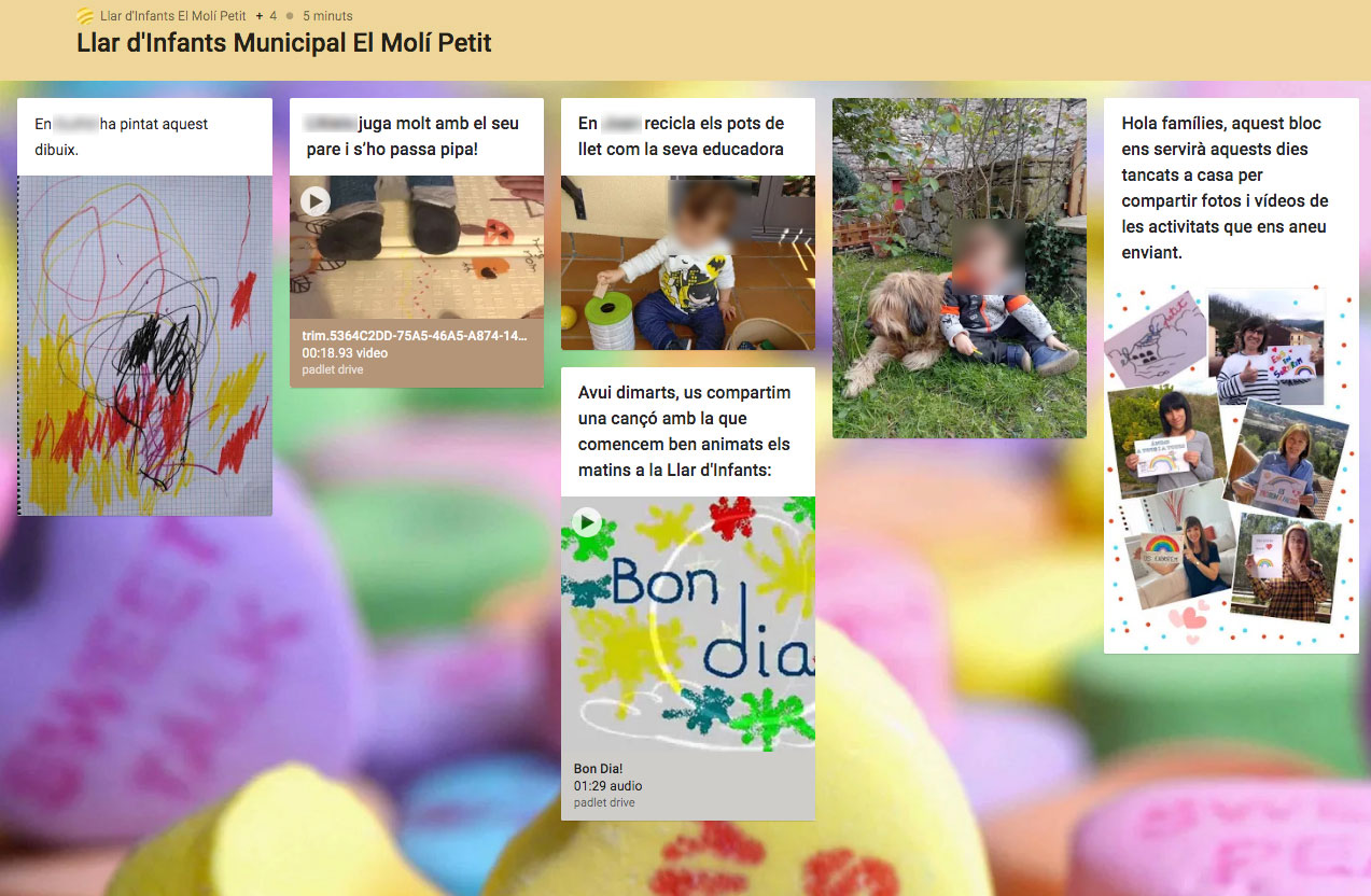 La llar d’infants El Molí Petit continua donant suport a les famílies durant el confinament